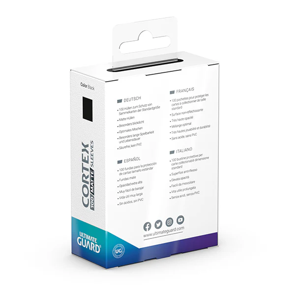 Card Sleeves: Cortex Standard Size- Matte Black (100 ct.) - Image 3