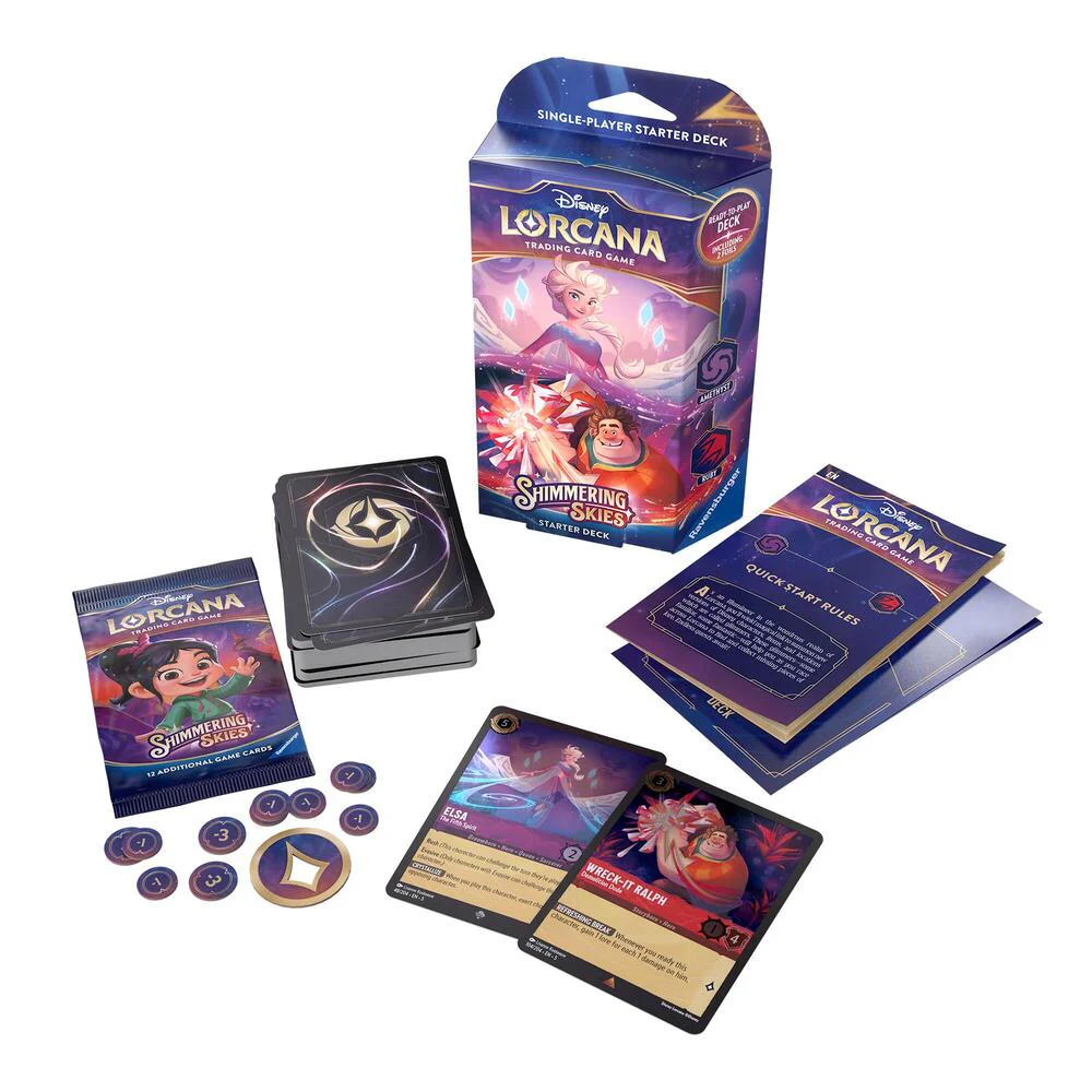 Disney Lorcana: Shimmering Skies Starter Deck (Amethyst & Ruby) - Image 2